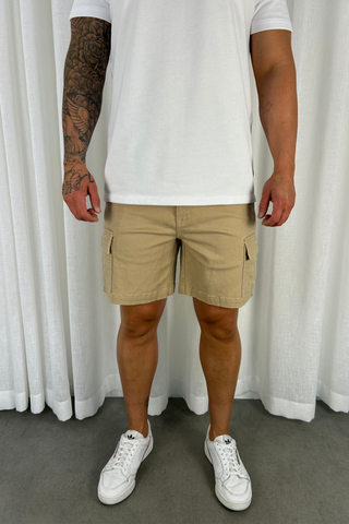 Relaxed Cargo Shorts - Coffee