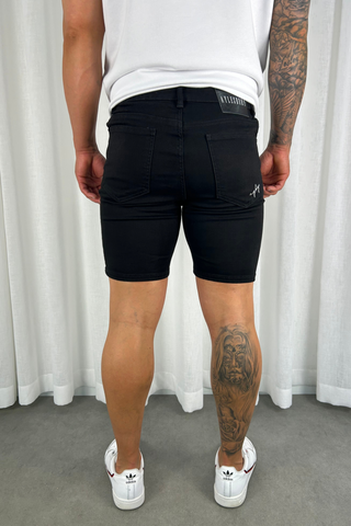 Charlie P Denim Shorts - Black