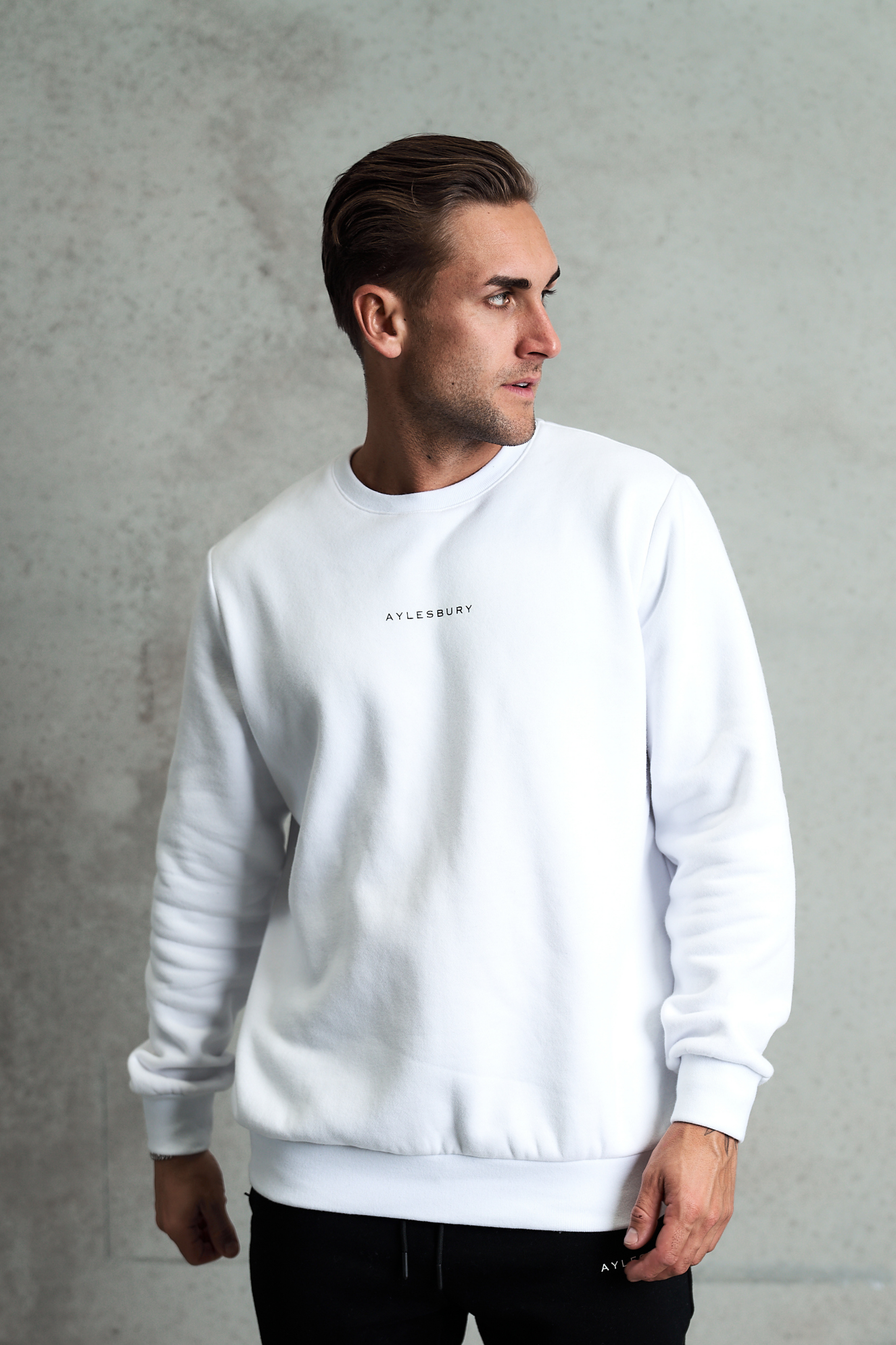 Staple Crew Neck Jumper - White