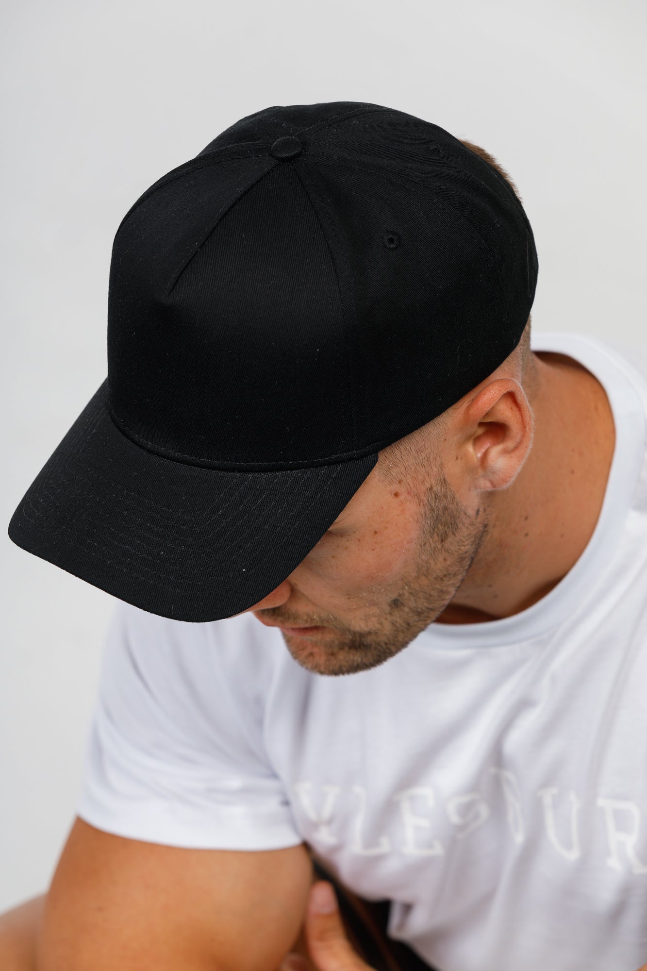 Plain Jane A-Frame Snapback - Black
