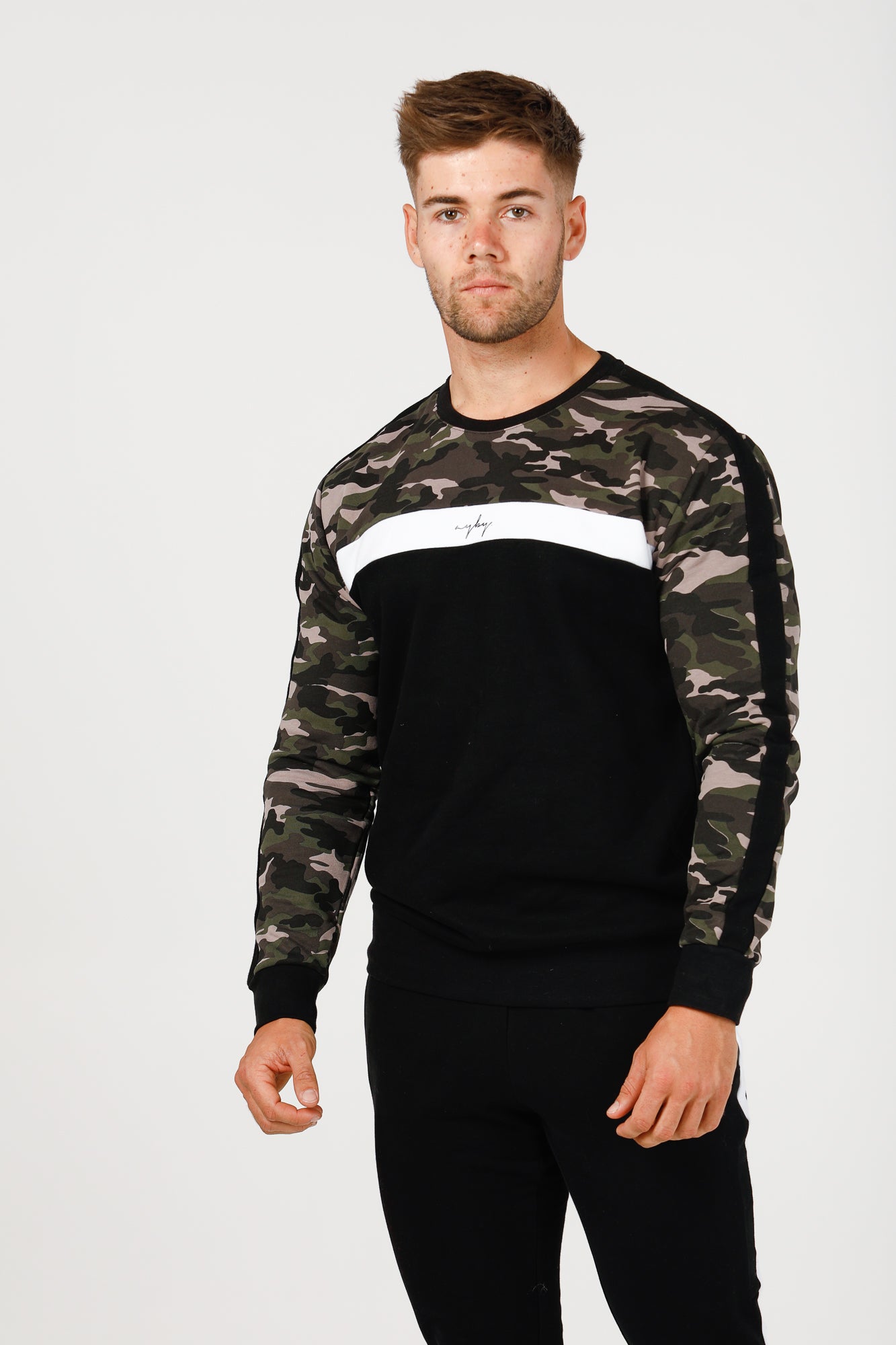 Slim Fit Combat Crew Neck - Green