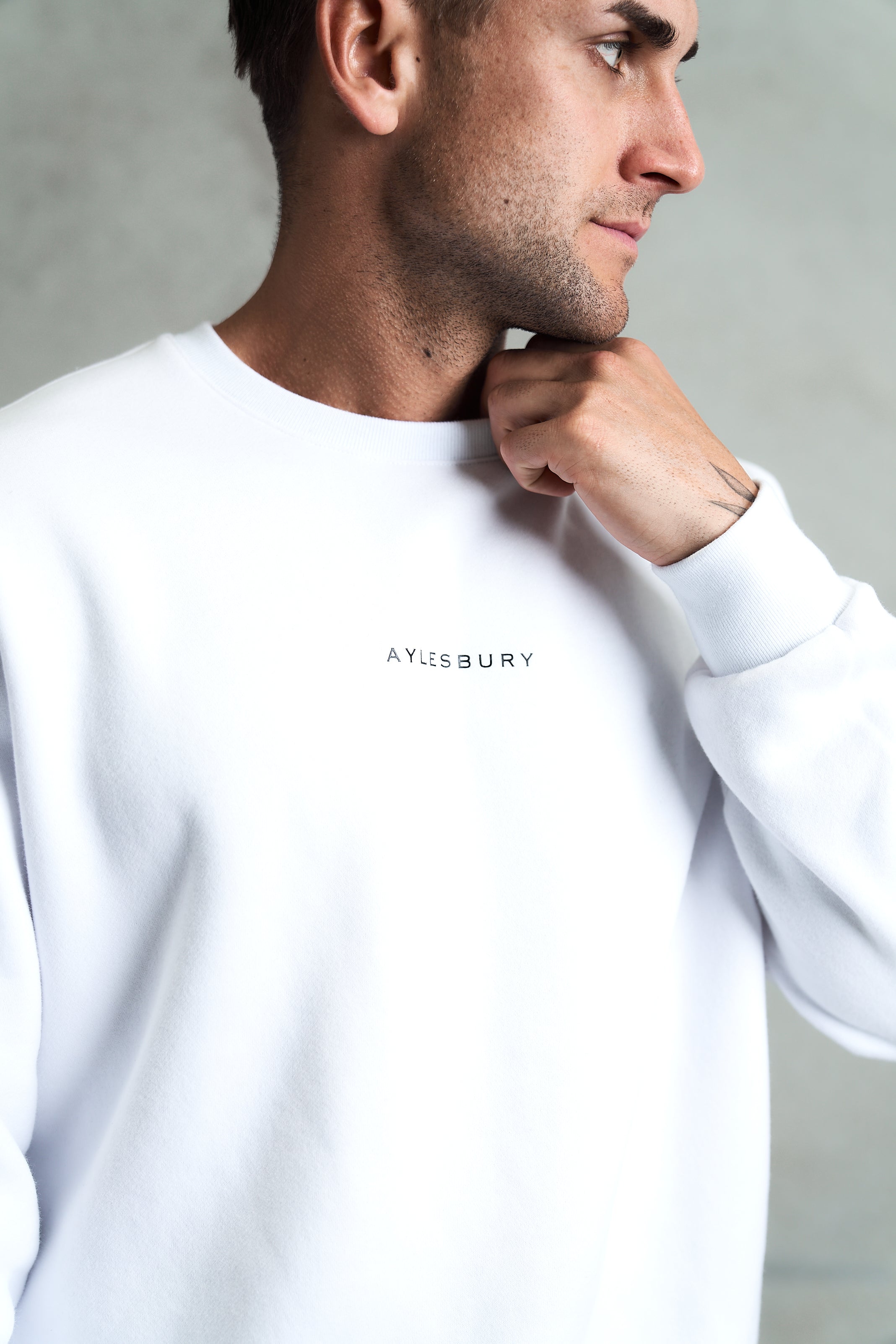 Staple Crew Neck Jumper - White