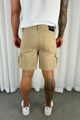 Relaxed Cargo Shorts - Coffee