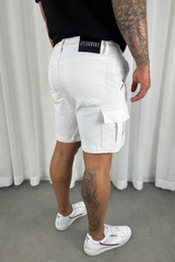Relaxed Cargo Shorts - White