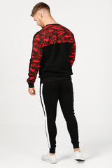 Slim Fit Combat Crew Neck - Red